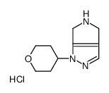 1-(4-四氢吡喃基)-1,4,5,6-四氢吡咯并[3,4-c]吡唑盐酸盐结构式