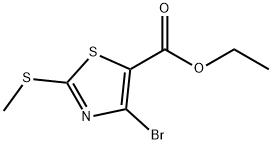 4-溴-2-甲硫基噻唑-5-羧酸乙酯结构式
