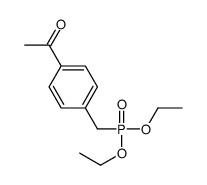 1-[4-(diethoxyphosphorylmethyl)phenyl]ethanone结构式