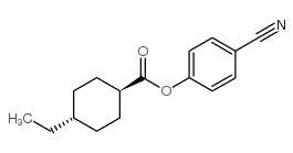 4’-反式-乙基环己基甲酸 4-氰基苯酯结构式