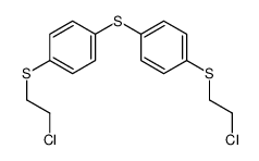 1-(2-chloroethylsulfanyl)-4-[4-(2-chloroethylsulfanyl)phenyl]sulfanylbenzene结构式