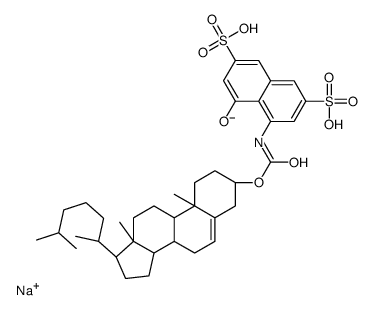 4-(((3-cholesteryloxy)carbonyl)amino)-5-hydroxy-2,7-naphthalenedisulfonic acid结构式