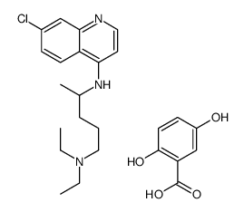 2,5-dihydroxybenzoic acid, compound with N4-(7-chloro-4-quinolyl)-N1,N1-diethylpentane-1,4-diamine structure