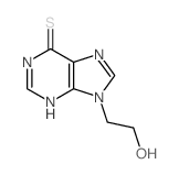 6H-Purine-6-thione,1,9-dihydro-9-(2-hydroxyethyl)- Structure