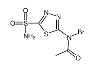 N-bromo-N-(5-sulfamoyl-1,3,4-thiadiazol-2-yl)acetamide Structure