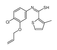 N-(4-chloro-3-prop-2-enoxyphenyl)-3-methylthiophene-2-carbothioamide Structure