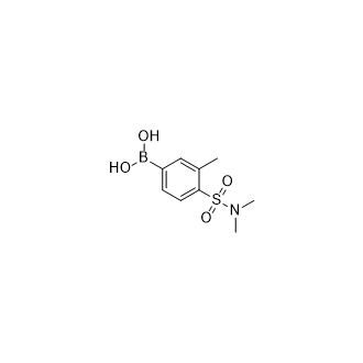 (4-(N,N-二甲基氨磺酰基)-3-甲基苯基)硼酸结构式