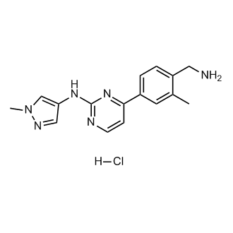 4-(4-(氨基甲基)-3-甲基苯基)-N-(1-甲基-1H-吡唑-4-基)嘧啶-2-胺盐酸盐结构式