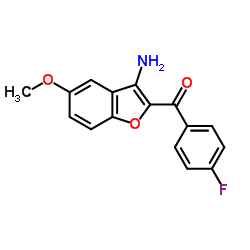 (3-AMINO-5-METHOXY-BENZOFURAN-2-YL)-(4-FLUORO-PHENYL)-METHANONE结构式