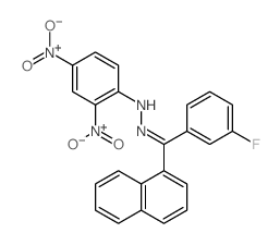 N-[[(3-fluorophenyl)-naphthalen-1-yl-methylidene]amino]-2,4-dinitro-aniline结构式