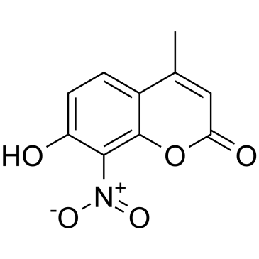 7-hydroxy-4-methyl-8-nitrocoumarin Structure