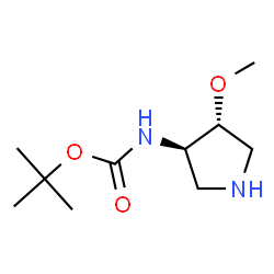 (3R,4R)-3-(BOC-氨基)-4-甲氧基吡咯烷结构式