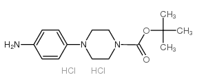 1-BOC-4-(4-氨基苯基)哌嗪二盐酸盐结构式