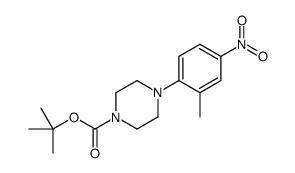 4-(2-甲基-4-硝基苯基)哌嗪-1-羧酸叔丁酯结构式