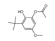 2-Acetoxy-4-methoxy-6-t-butylphenol Structure