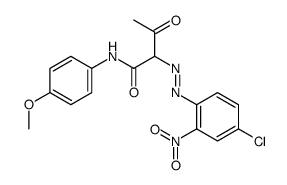 2-[(4-chloro-2-nitrophenyl)diazenyl]-N-(4-methoxyphenyl)-3-oxobutanamide Structure