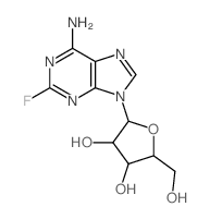 9H-Purin-6-amine,2-fluoro-9-b-D-xylofuranosyl- structure