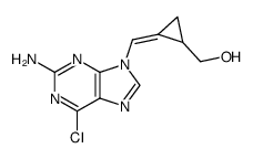 {2-[1-(2-Amino-6-chloro-purin-9-yl)-meth-(Z)-ylidene]-cyclopropyl}-methanol结构式