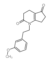 2-[2-(3-methoxyphenyl)ethyl]-2-azabicyclo[4.3.0]non-10-ene-3,7-dione结构式