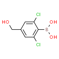 2,6-Dichloro-4-(hydroxymethyl)phenylboronic acid Structure