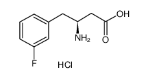 (S)-3-氨基-4-(3-氟苯基)丁酸盐酸盐结构式