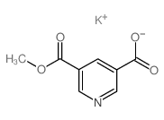 Potassium 5-(methoxycarbonyl)nicotinate结构式