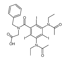 {Benzyl-[3,5-bis-(acetyl-ethyl-amino)-2,4,6-triiodo-benzoyl]-amino}-acetic acid结构式