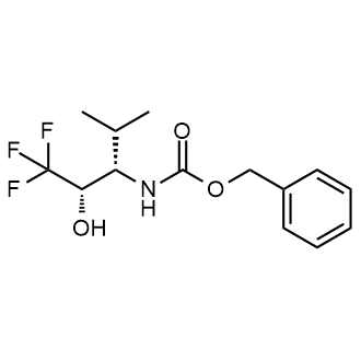 Benzyl ((2S,3S)-1,1,1-trifluoro-2-hydroxy-4-methylpentan-3-yl)carbamate Structure