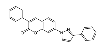 3-phenyl-7-(3-phenylpyrazol-1-yl)chromen-2-one结构式