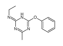 N-ethyl-4-methyl-6-phenoxy-1,3,5-triazin-2-amine结构式