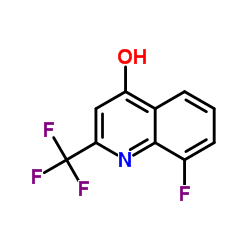 8-氟-4-羟基-2-(三氟甲基)喹啉结构式