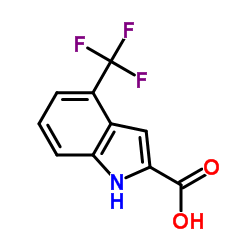 4-(三氟甲基)-吲哚-2-羧酸结构式