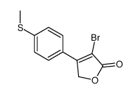 4-bromo-3-(4-methylsulfanylphenyl)-2H-furan-5-one结构式