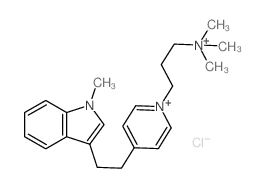 trimethyl-[3-[4-[2-(1-methylindol-3-yl)ethyl]pyridin-1-yl]propyl]azanium结构式