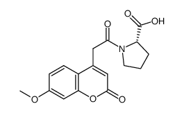 7-甲氧基香豆素-4-乙酰基-L-脯氨酸结构式