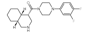 ((4S,4as,8ar)-去氢异喹啉-4-基)(4-(3,4-二氟苯基)哌嗪-1-基)甲酮结构式