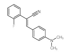 3-(4-dimethylaminophenyl)-2-(2-fluorophenyl)prop-2-enenitrile Structure