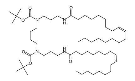 N1,N12-dioleoyl-N4,N9-bis(tert-butyloxycarbonyl)-1,12-diamino-4,9-diazadodecane Structure