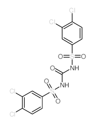 1,3-bis[(3,4-dichlorophenyl)sulfonyl]urea结构式