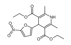3,5-Pyridinedicarboxylic acid, 1,4-dihydro-2,6-dimethyl-4-(5-nitro-2-f uryl)-, diethyl ester structure