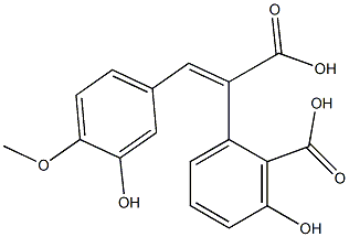 3,3'-Dihydroxy-4'-methoxy-α,2-stilbenedicarboxylic acid Structure