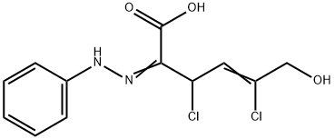 3,5-Dichloro-6-hydroxy-2-(2-phenylhydrazono)-4-hexenoic acid结构式