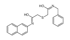 N-benzyl-2-[2-(naphthalen-2-ylamino)-2-oxoethyl]sulfanylacetamide Structure