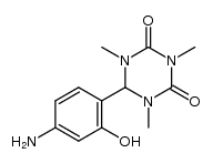 6-(4-amino-2-hydroxy-phenyl)-1,3,5-trimethyl-[1,3,5]triazinane-2,4-dione结构式