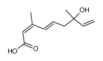 (2Z,4E)-7-Hydroxy-3,7-dimethyl-nona-2,4,8-trienoic acid结构式