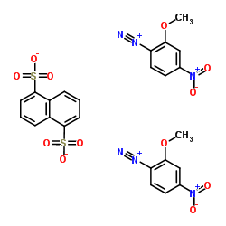 2-methoxy-4-nitrobenzenediazonium naphthalene-1,5-disulphonate (2:1) structure