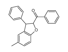 (5-methyl-3-phenyl-2,3-dihydro-1-benzofuran-2-yl)-phenylmethanone结构式