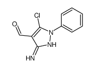 3-amino-5-chloro-1-phenylpyrazole-4-carbaldehyde Structure
