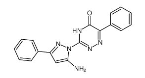 3-(5-amino-3-phenyl-pyrazol-1-yl)-6-phenyl-4H-[1,2,4]triazin-5-one结构式