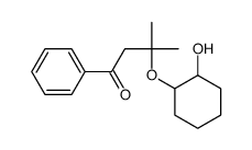 3-(2-hydroxycyclohexyl)oxy-3-methyl-1-phenylbutan-1-one结构式